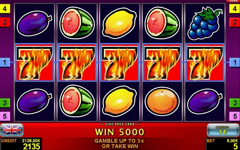 Sizzling Hot Deluxe rozgrywka – klasyczny układ 5×3 bębnów z owocowymi symbolami